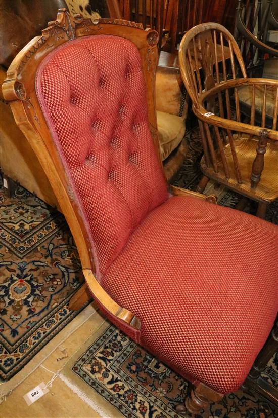 Late Victorian nursing chair